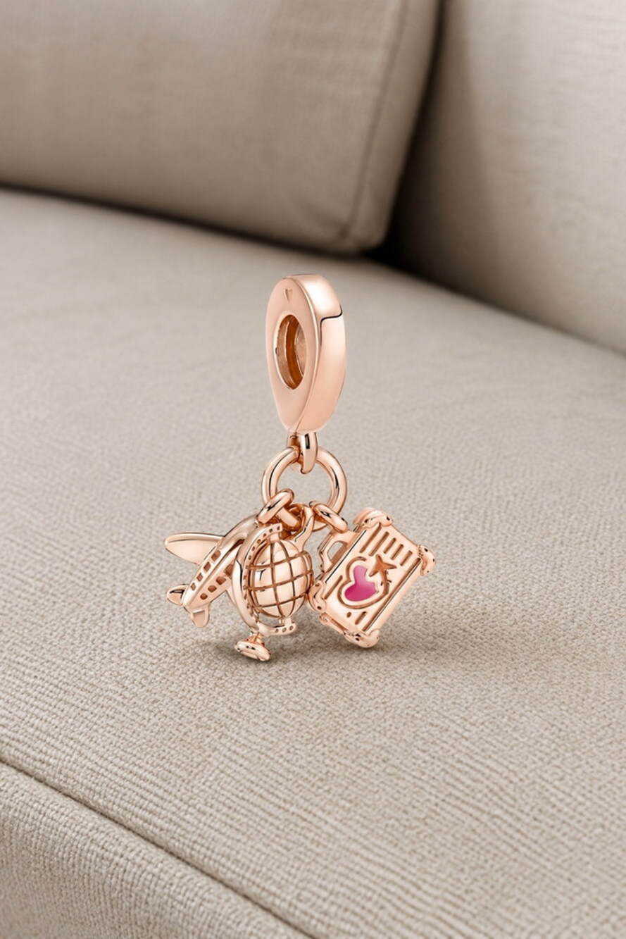 Pandora Dangle Stiletto Dress Lipstick Clear CZ & Enamel